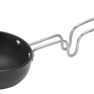 NIRLEP - ETP 125 by Bajaj Electricals Ebony 125 Mili LTR Aluminium Hard Anodized Tadka Pan, 2.4 mm (Black)