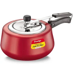 Prestige Nakshatra Cute Red Duo Svachh Aluminium Inner Lid Pressure Cooker 3.0 Litre (Powder Coated), Medium (10765), 3 Liter